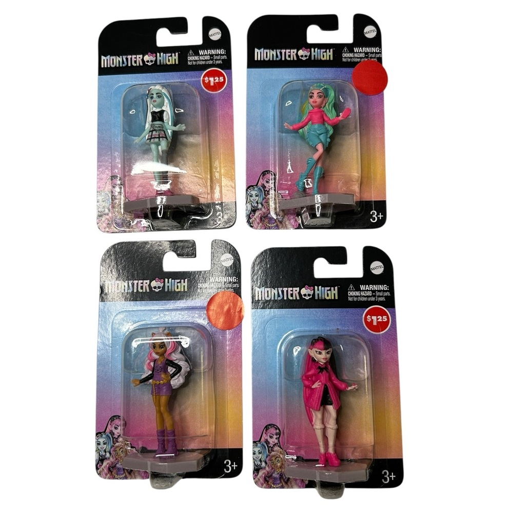 NIB Monster High Ghouls Mini Figures Bundle (4-Pack) | Popular Girl Dolls Toys